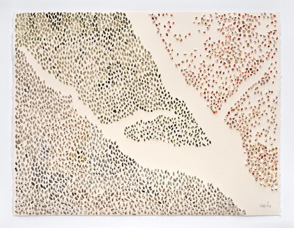 Miniaturbild: Detailansicht der organischen Papierstruktur von Silke Bonde