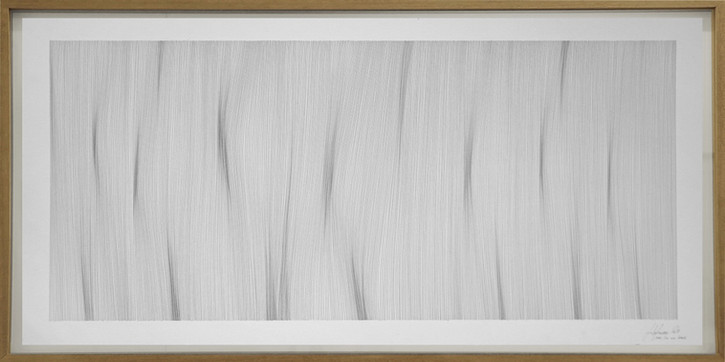 John Franzen Each Line one Breath 2019 Fineliner auf Papier 60 x 120 cm