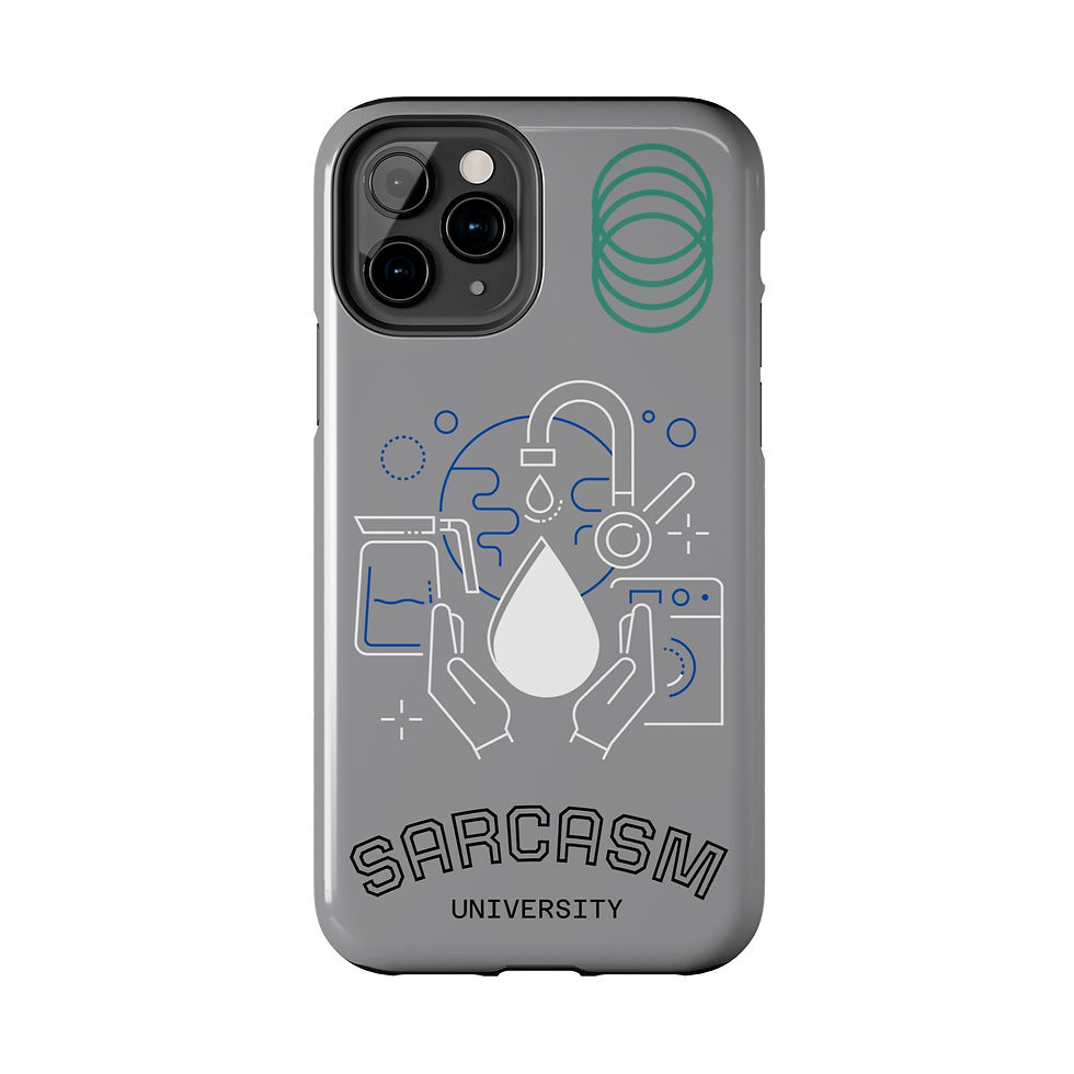 Thumbnail: Sarcasm University Tough Phone Case — Scientific Lab Drop Design