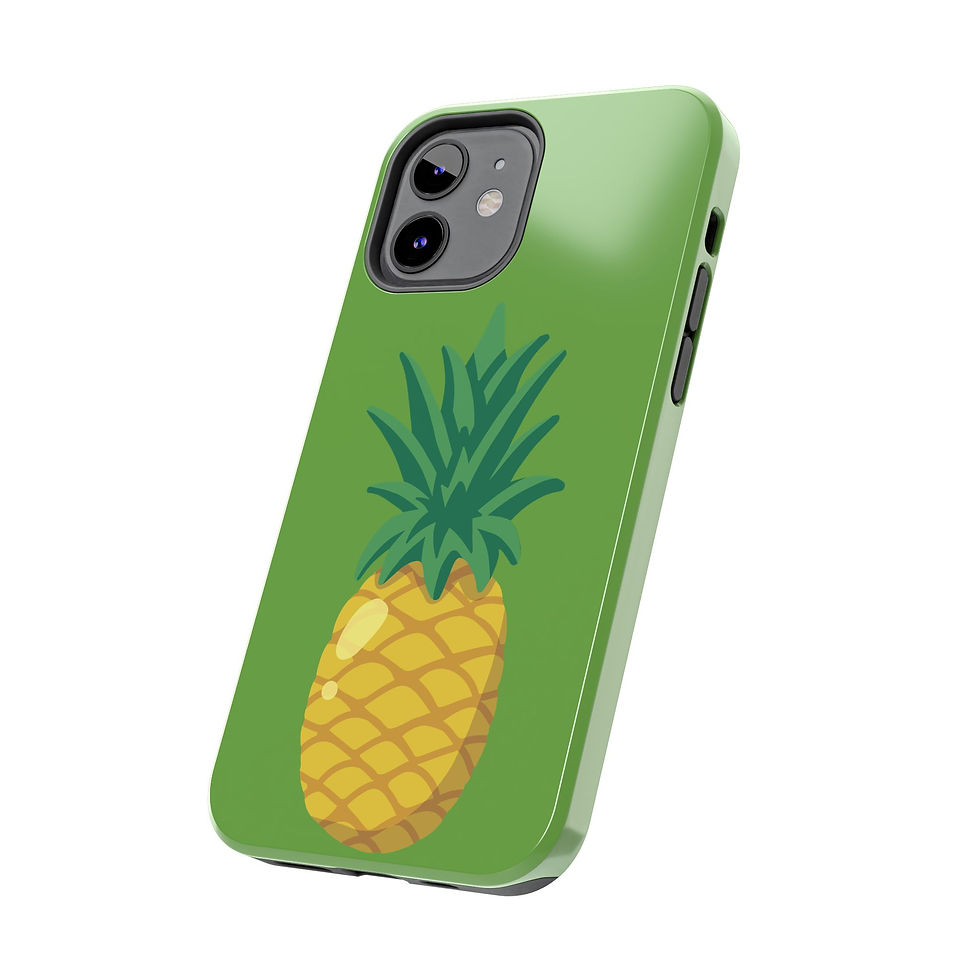Thumbnail: Pineapple Tough Phone Case — Tropical Green Protective Phone Cover