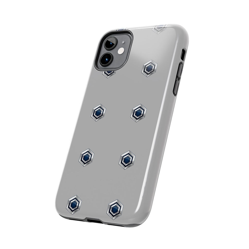 Thumbnail: Tough Phone Case — Minimal Hex Rivet Armor (Gray)