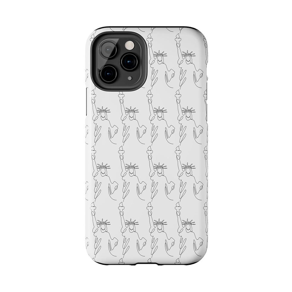 Thumbnail: Statue of Liberty Sketch Tough Phone Case — Minimal Patriotic iPhone Cover