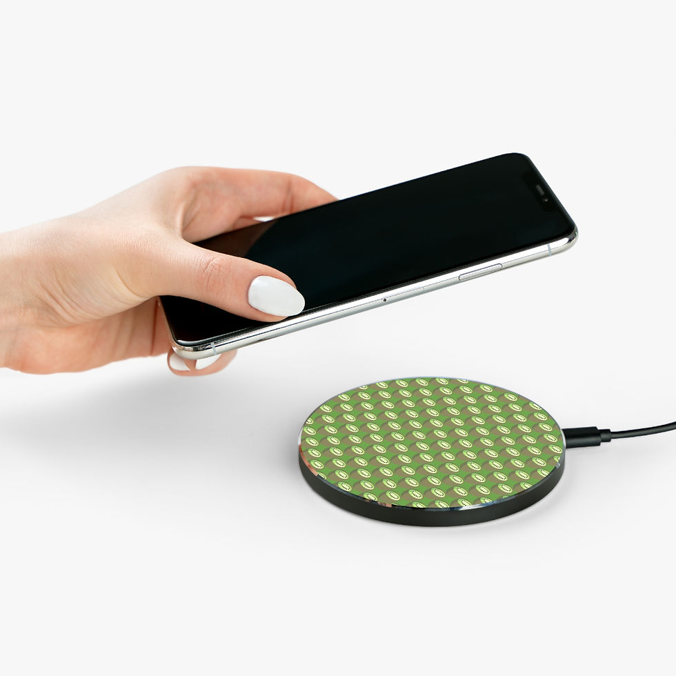 Thumbnail: Wireless Charger — Green Avocado Pattern Fast Wireless Charging Pad