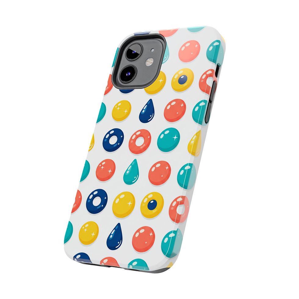 Thumbnail: Colorful Candy Dot Tough Phone Case — Bright Retro Polka Drop Design