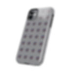Thumbnail: Tough Phone Case — Abstract Floral Burst Pattern on Gray (Protective Slim Fit)