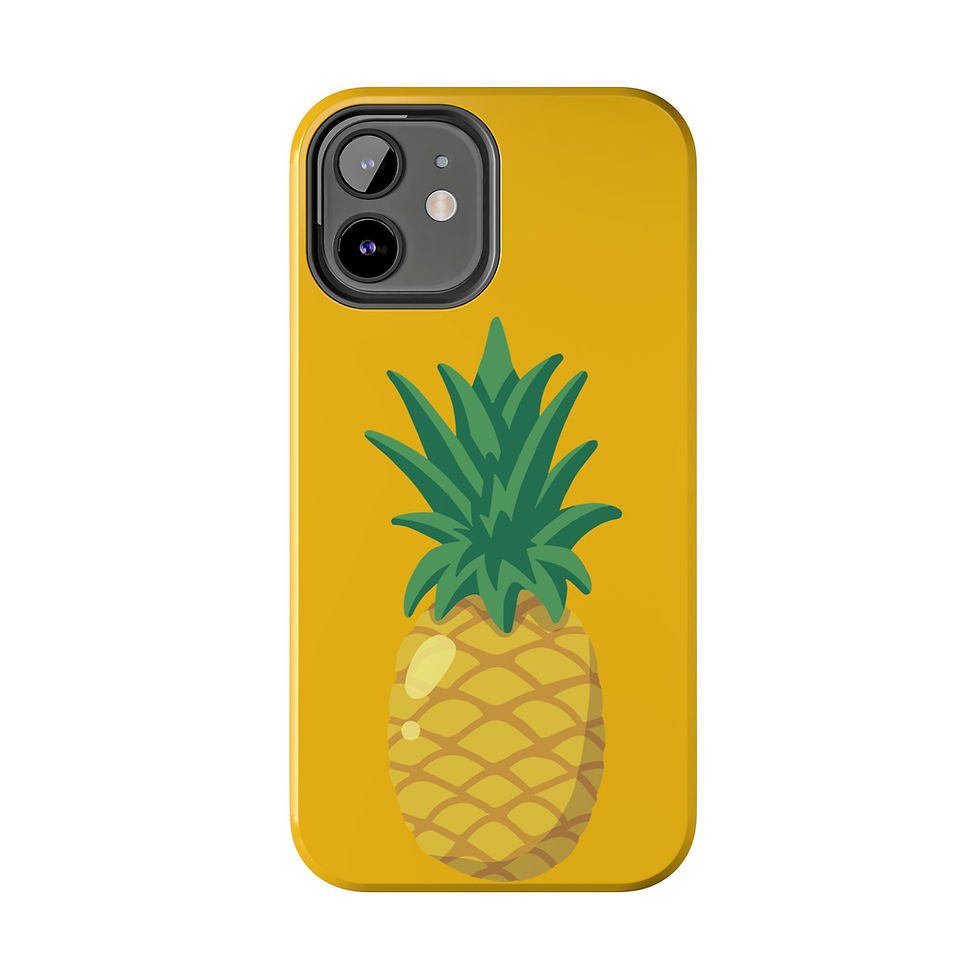 Thumbnail: Pineapple Tough Phone Case — Bright Yellow Protective Phone Cover
