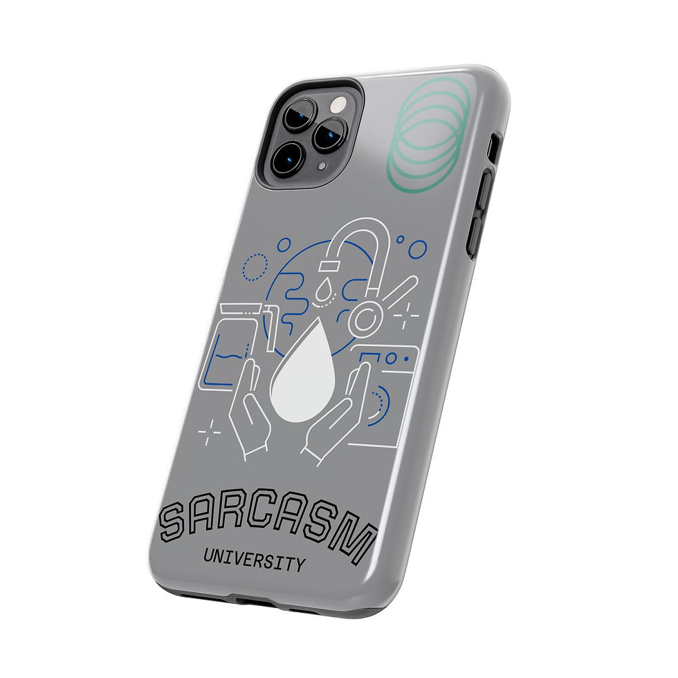 Thumbnail: Sarcasm University Tough Phone Case — Scientific Lab Drop Design
