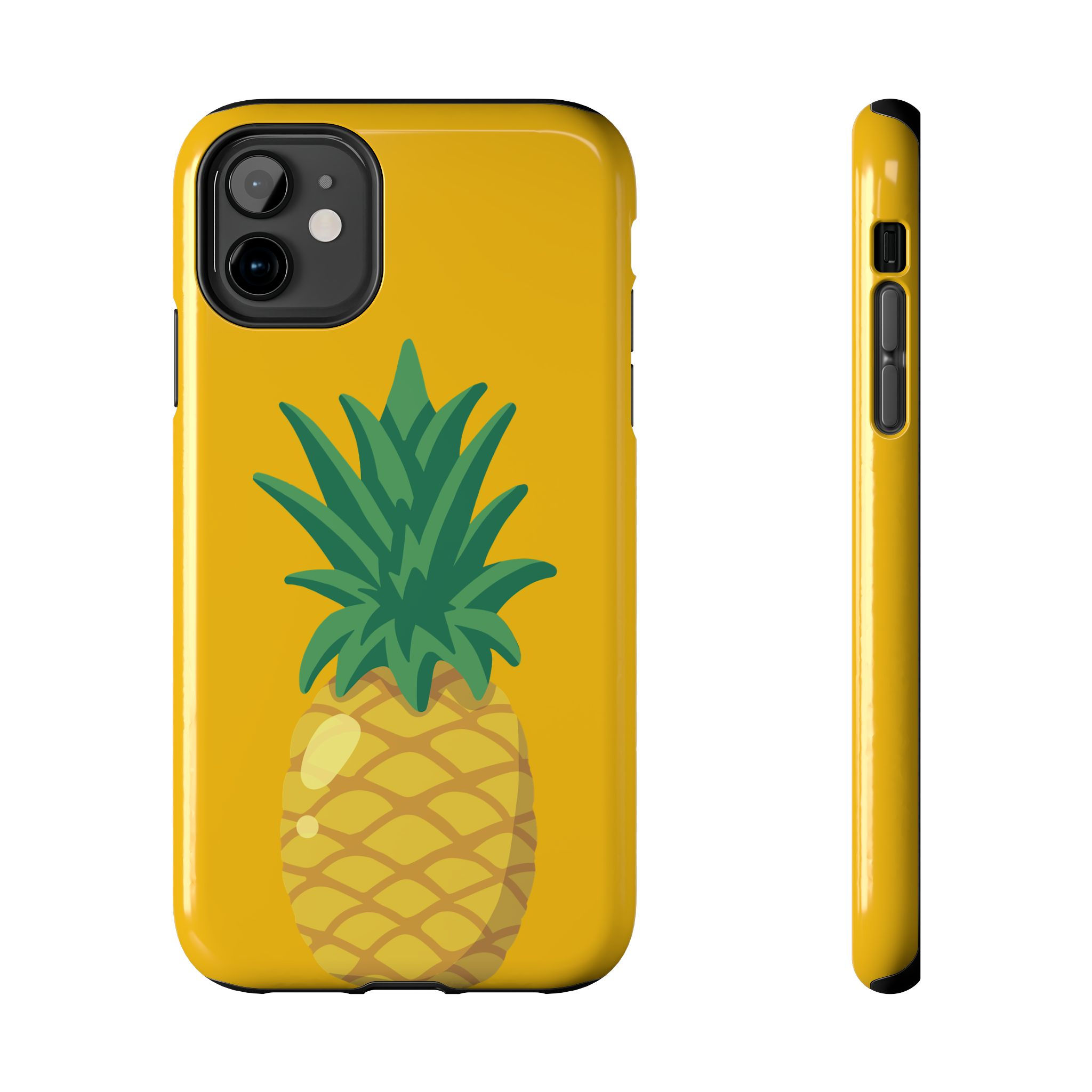 Pineapple Tough Phone Case — Bright Yellow Protective Phone Cover