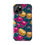 Thumbnail: Abstract Colorful Blob Phone Case — Bold Teal, Magenta & Gold Protective Cover
