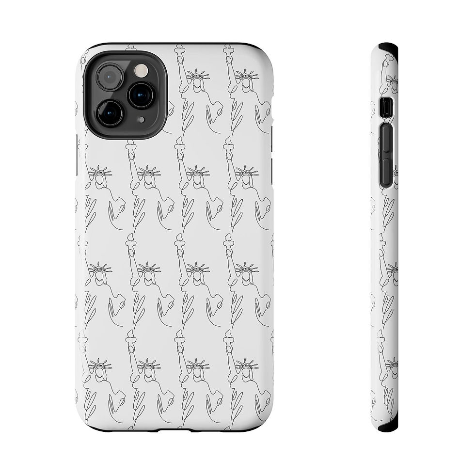 Thumbnail: Statue of Liberty Sketch Tough Phone Case — Minimal Patriotic iPhone Cover