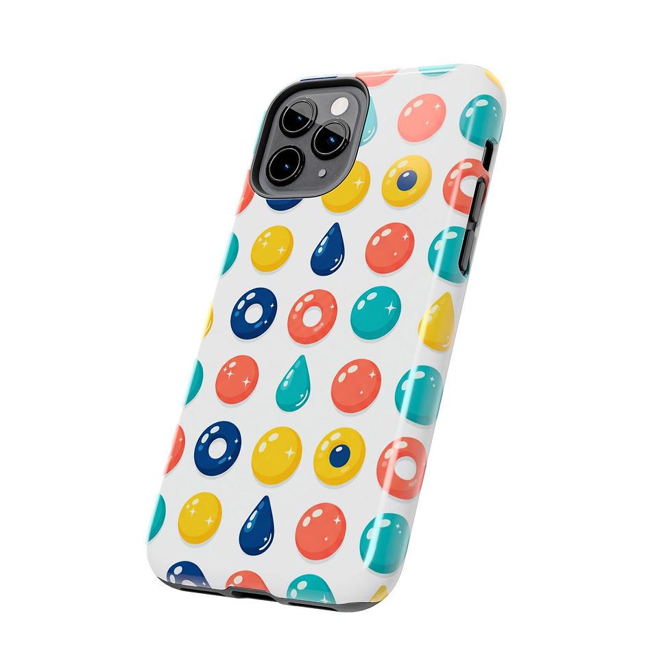 Thumbnail: Colorful Candy Dot Tough Phone Case — Bright Retro Polka Drop Design