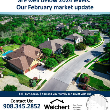 Listings in NJ have increased but are well below 2024 levels. Our February market update
