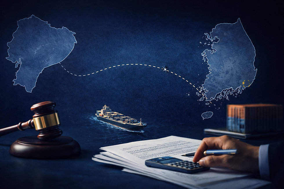 Acuerdo Ecuador Corea no vigente: ruta comercial y análisis legal para importadores