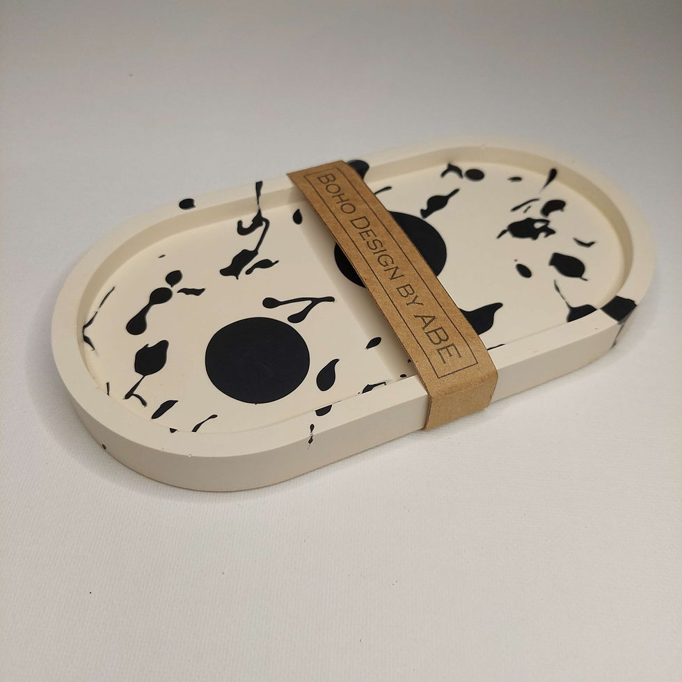 Miniatura: Jesmonite sierschaal dots