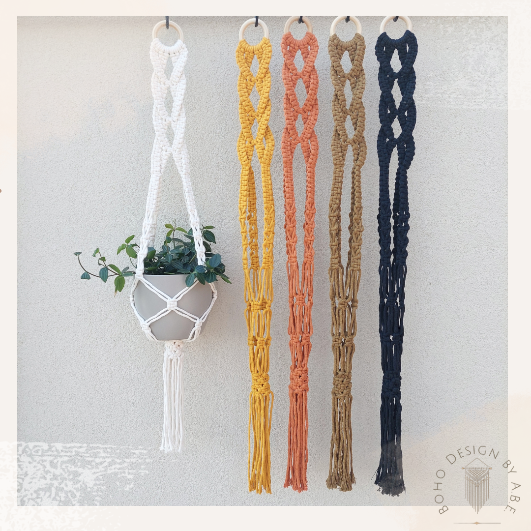 Macrame plantenhanger mermaid