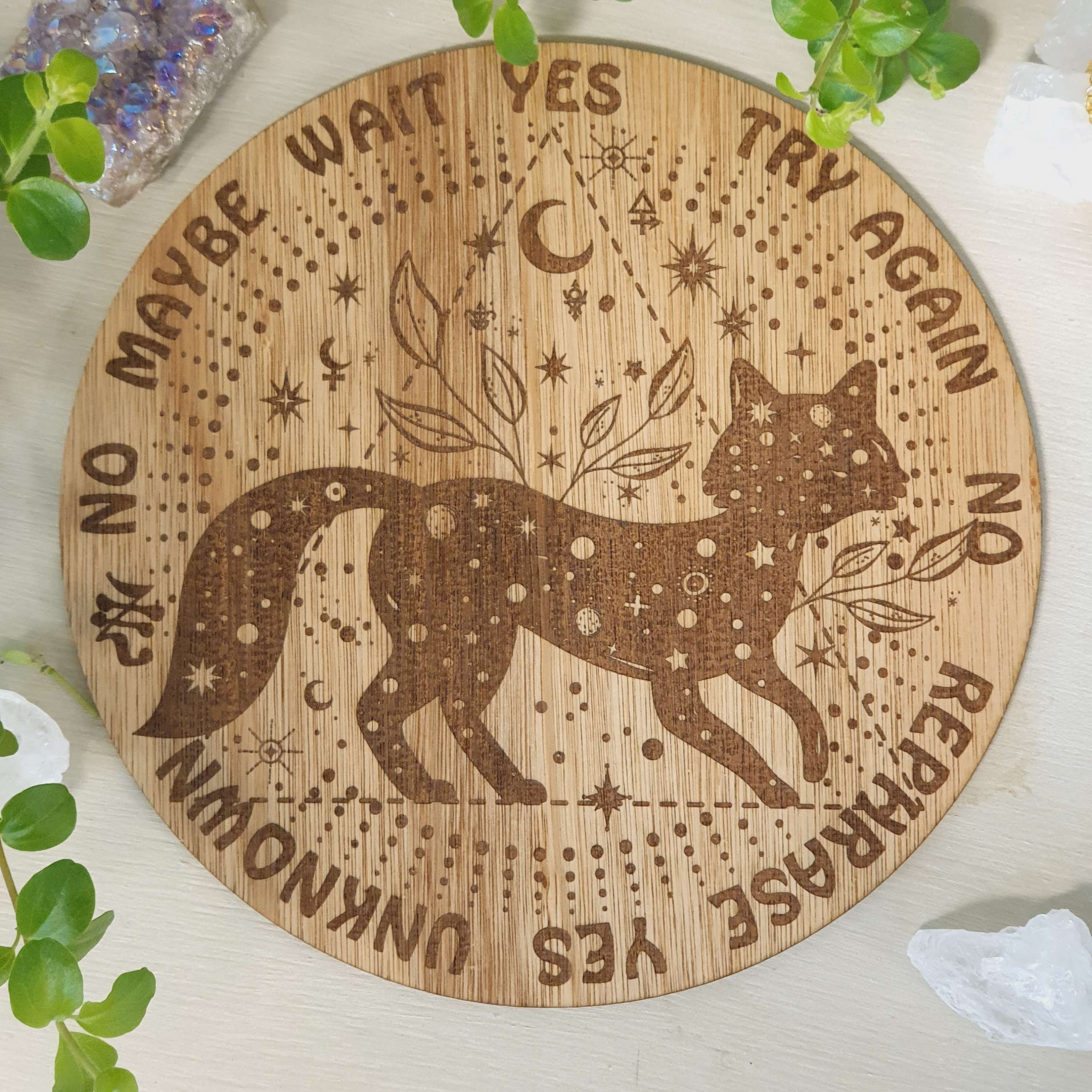 Pendelbord gegraveerd