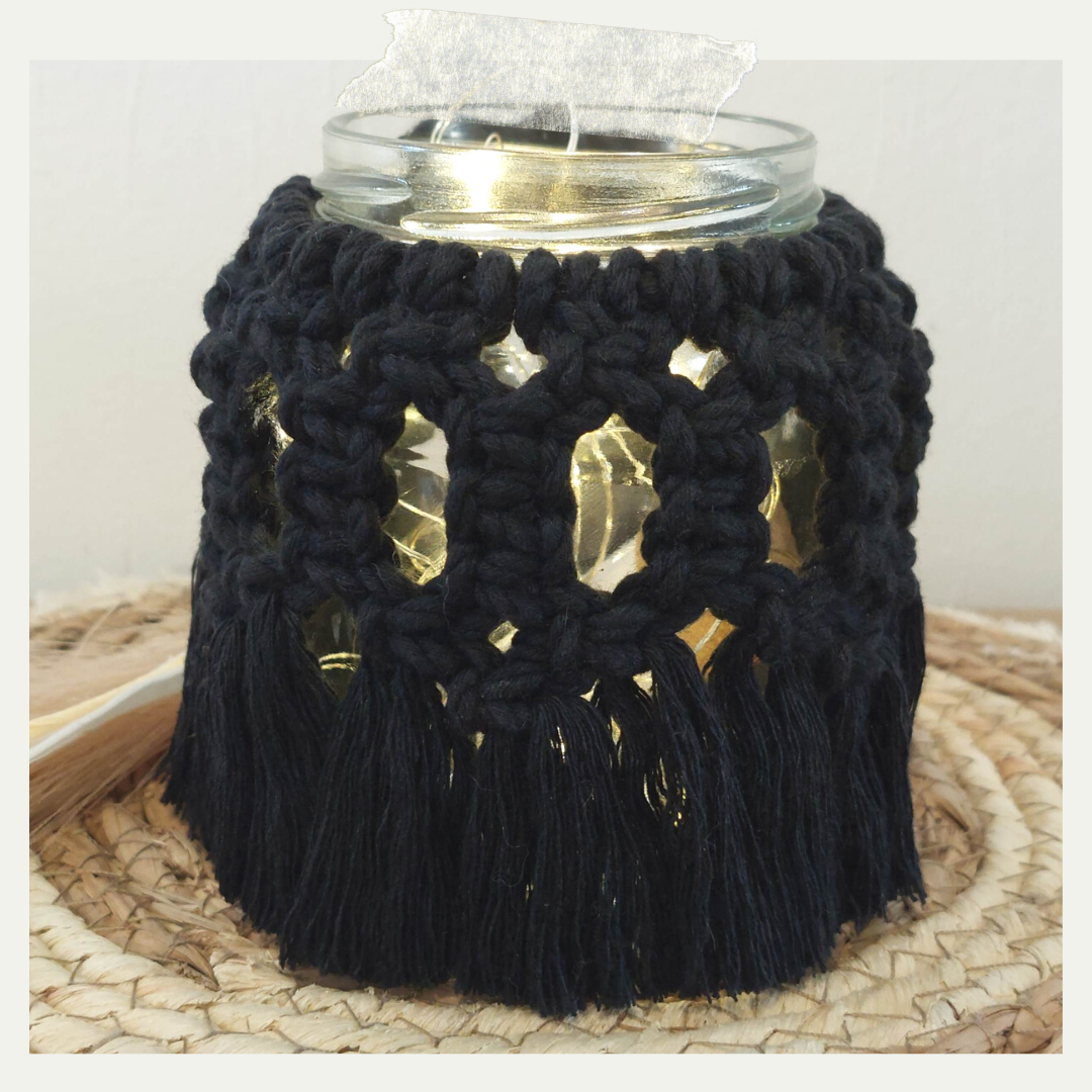 Macrame Theelichthouder Honey small