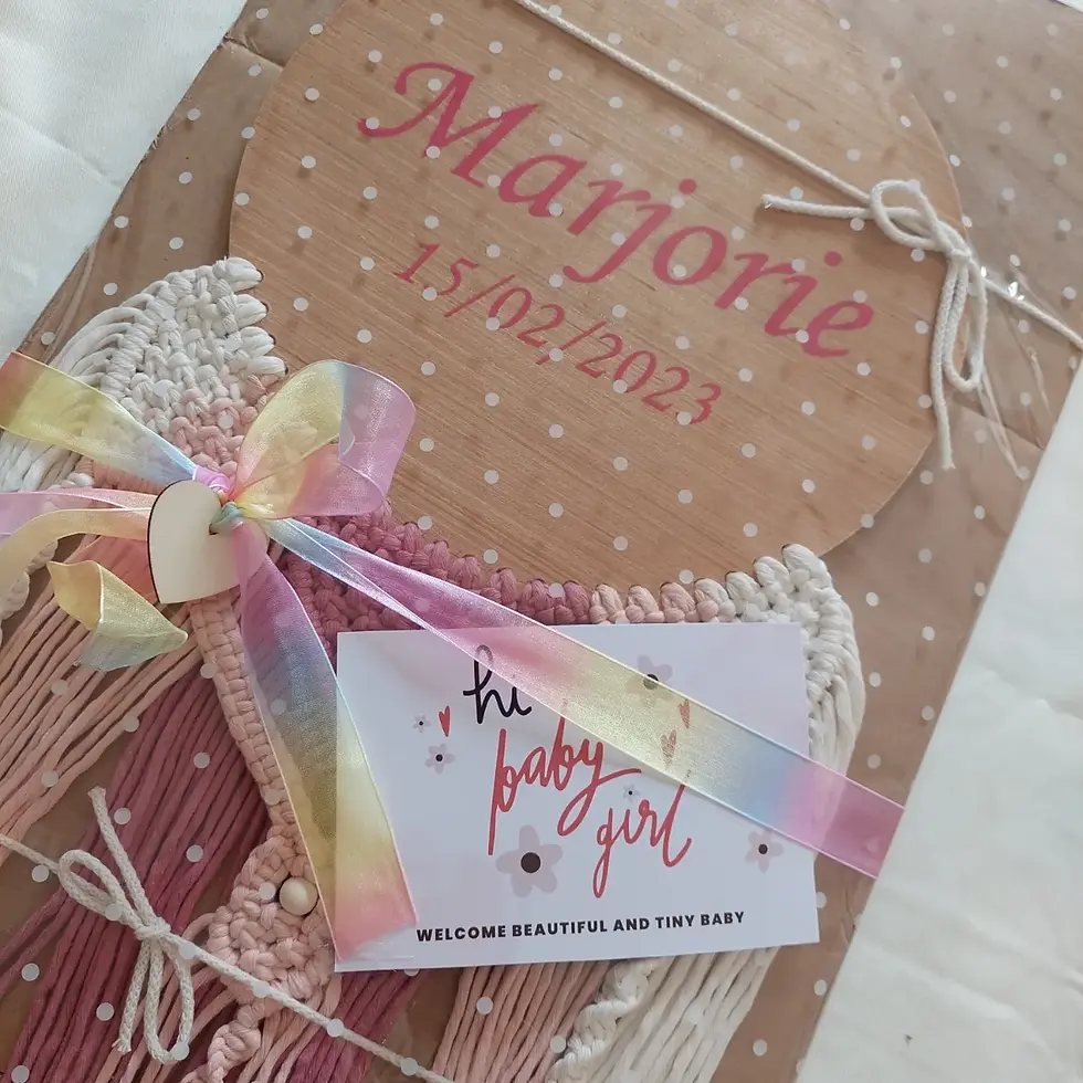 Miniatura: Macrame wandhanger met naam 