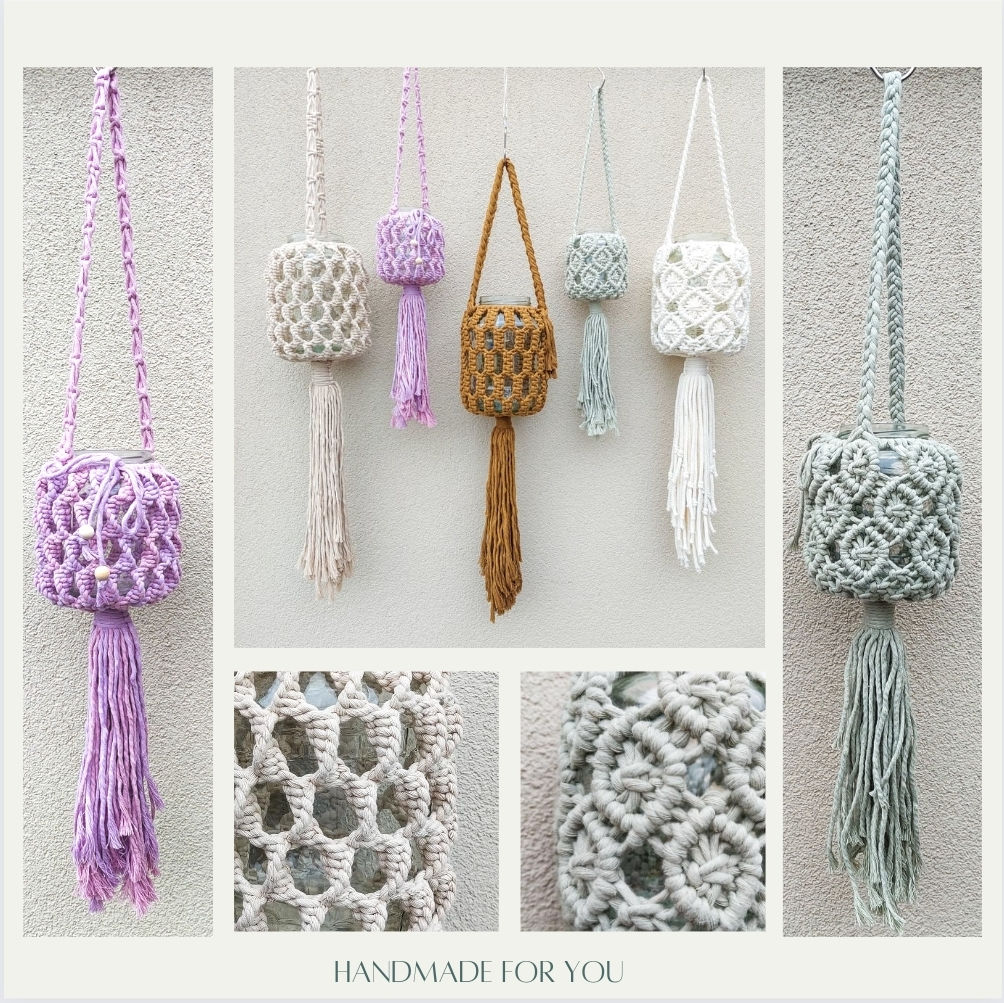 Macrame lampionnen verschillende afmetingen