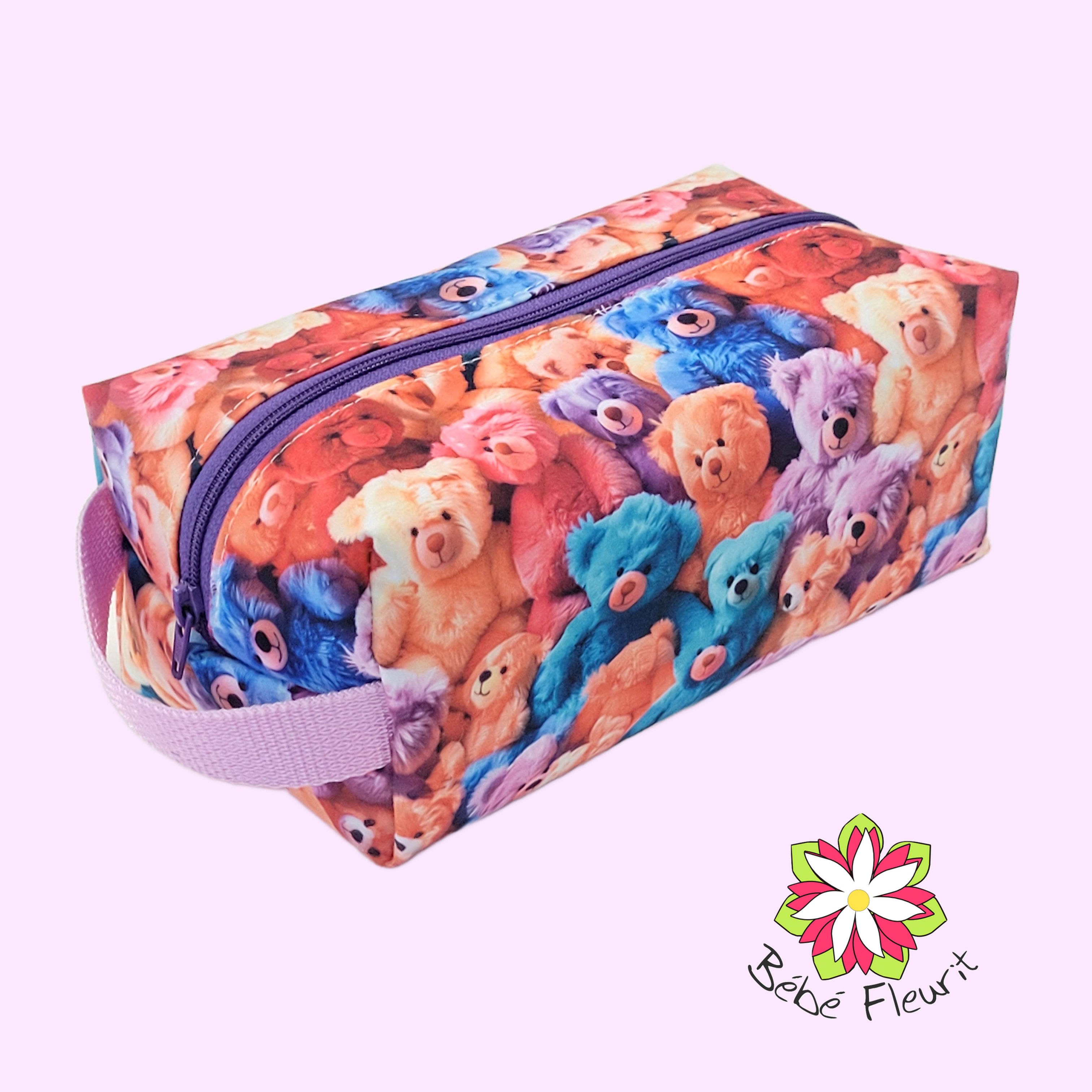 Coffre à crayon imprimé polyester toutou