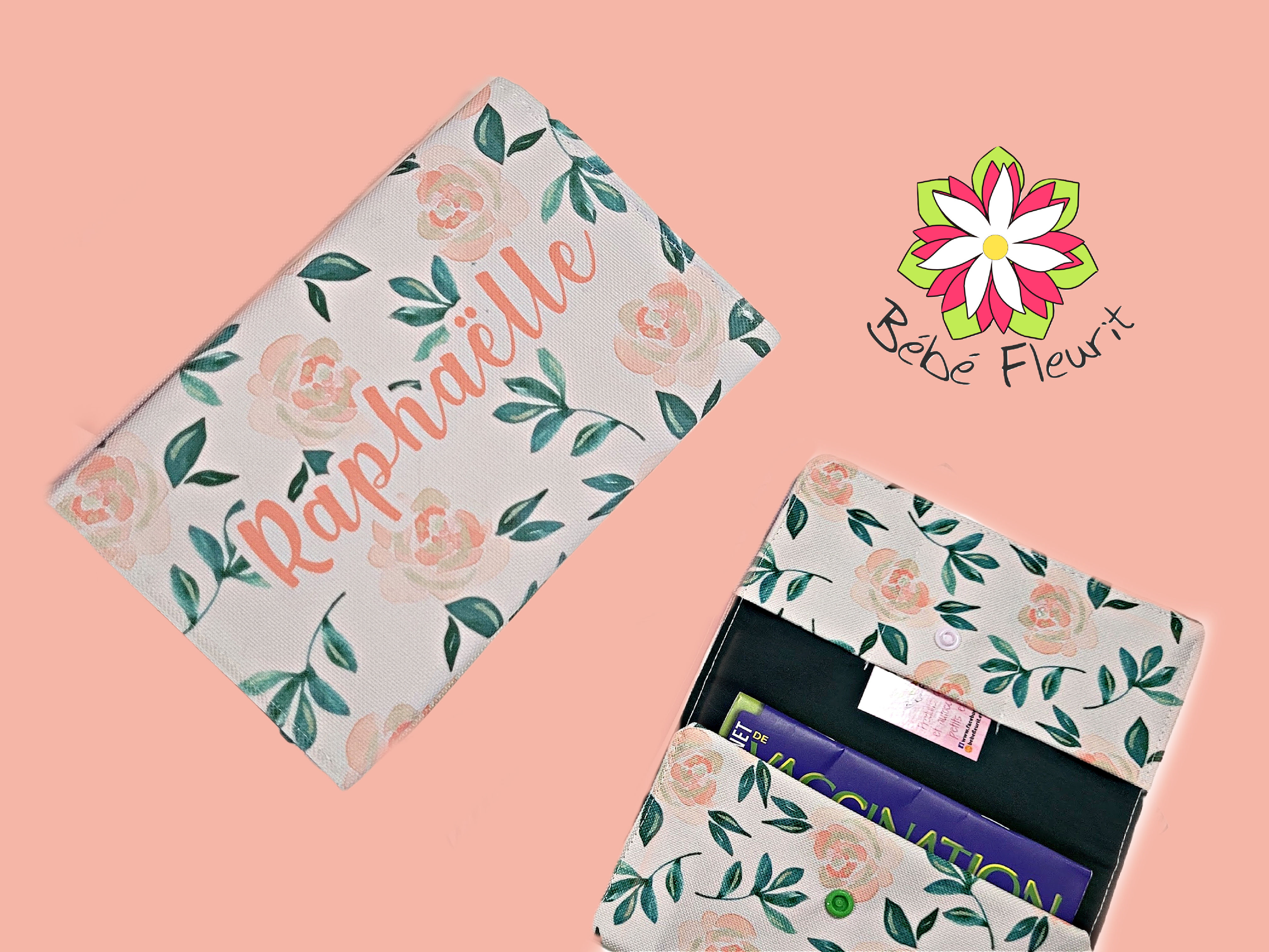 protège carnet de santé bébé québécois personnalisé