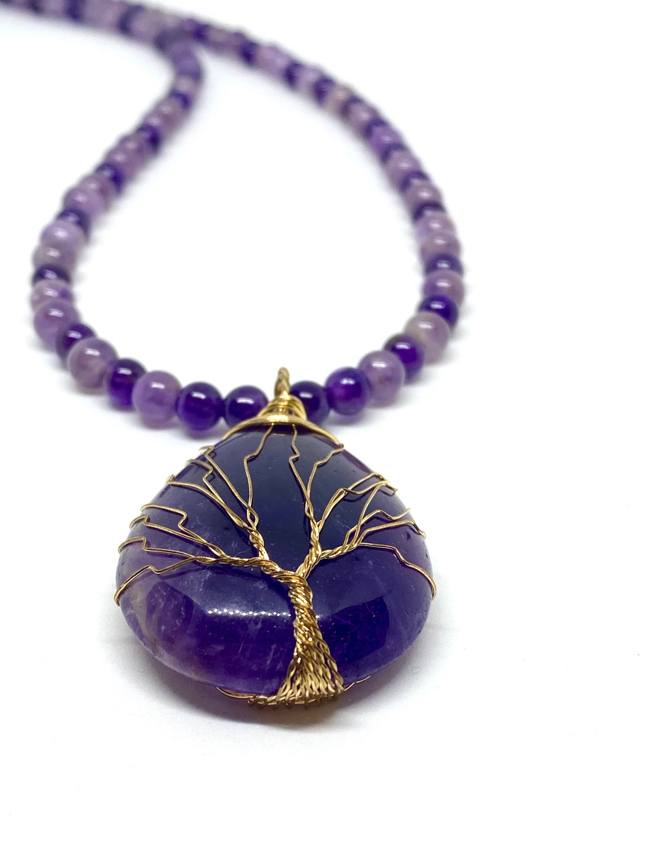 Tree Of Life Amethyst Necklace