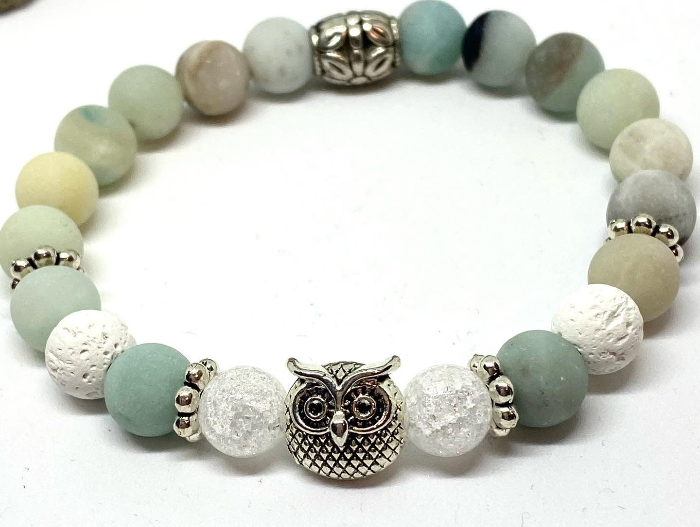 Amazonite Owl Bracelet