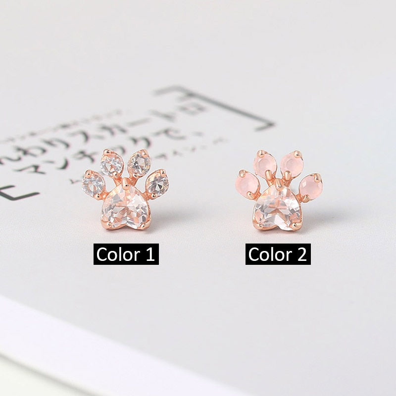 Thumbnail: Cat Paw Sterling Silver Earrings