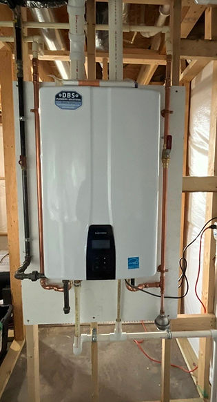 Navien Tankless Water Heater professionally installed by DBS Plumbing Solutions