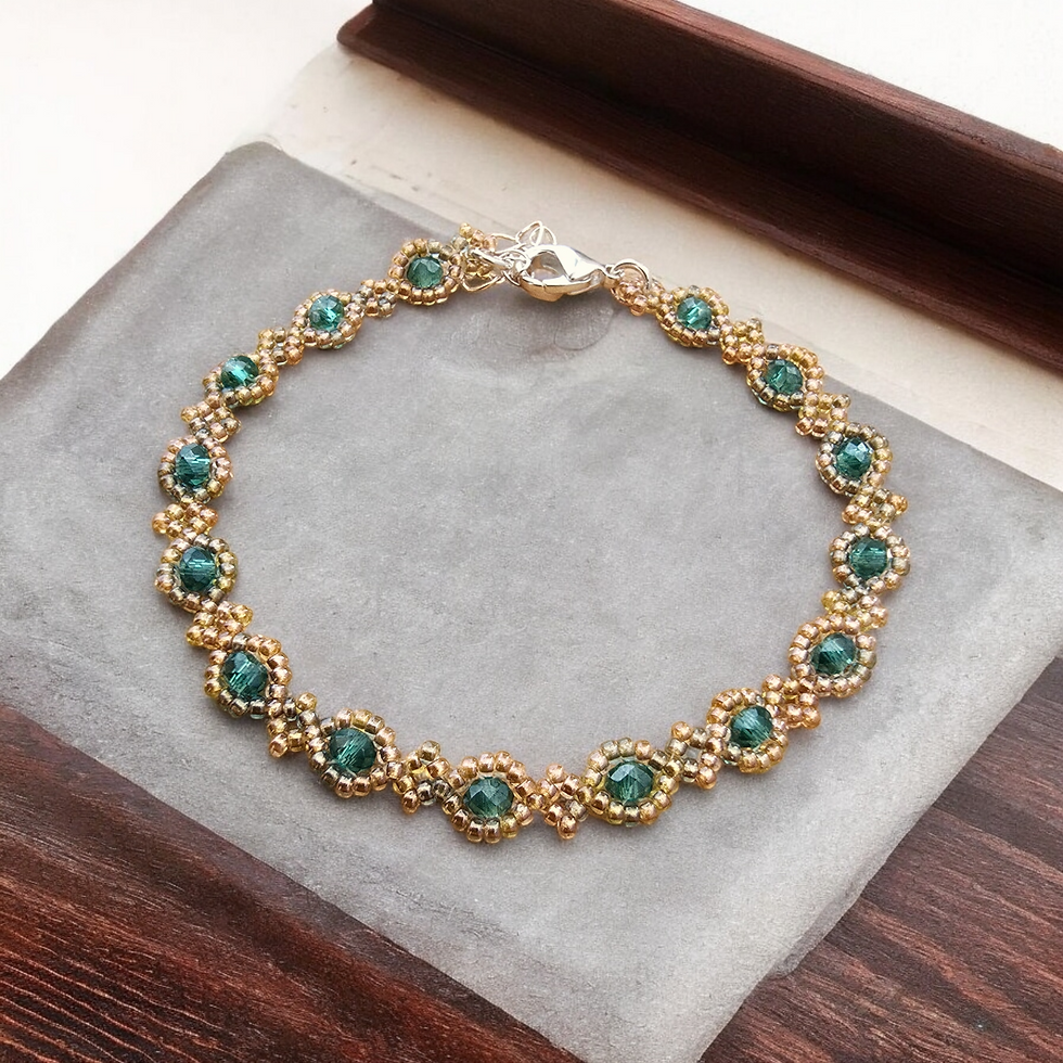 Thumbnail: Turquoise Crystal Bracelet