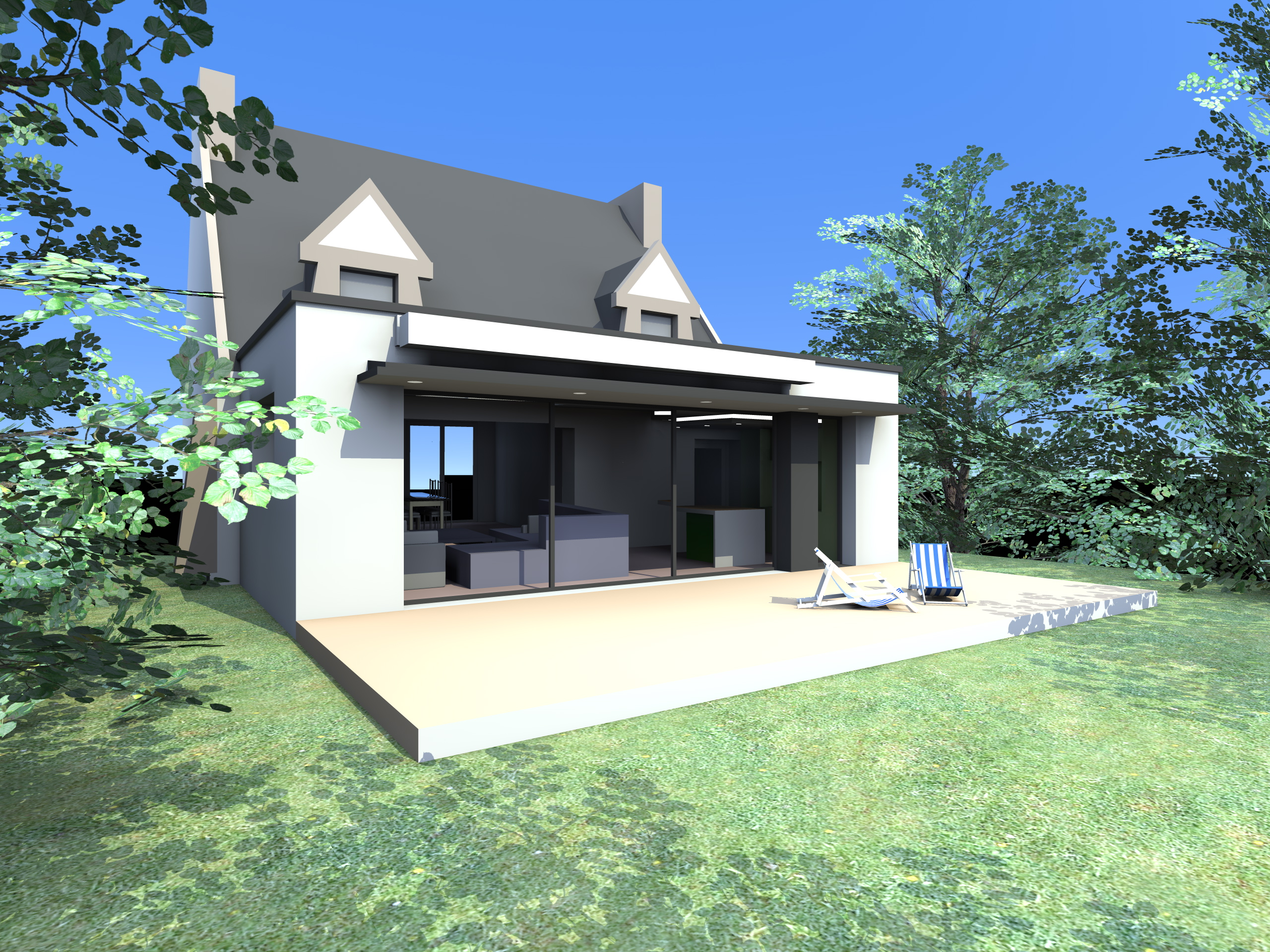EXTENSION D'UNE MAISON NEO BRETONNE
