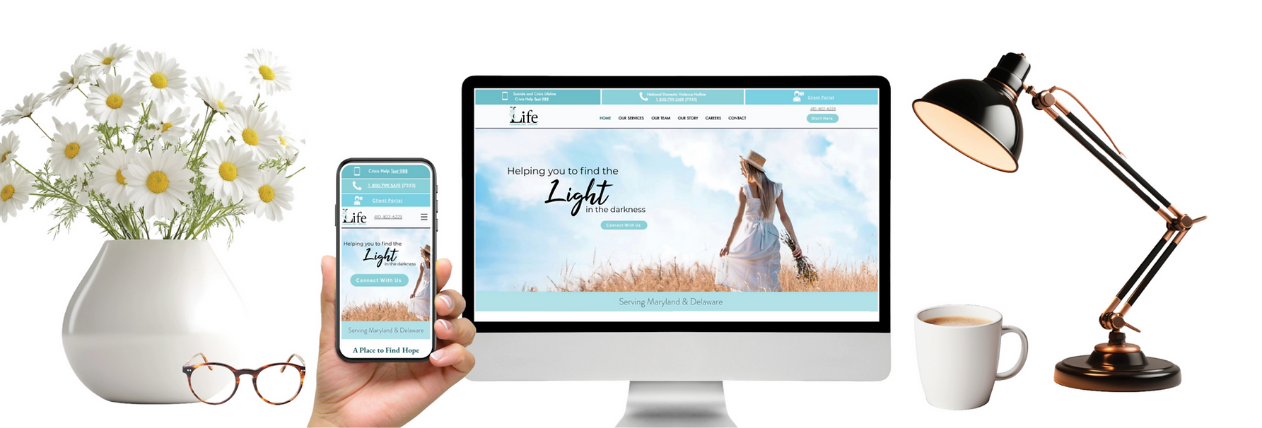 Website design for Life Counseling Center, Seaford, DE