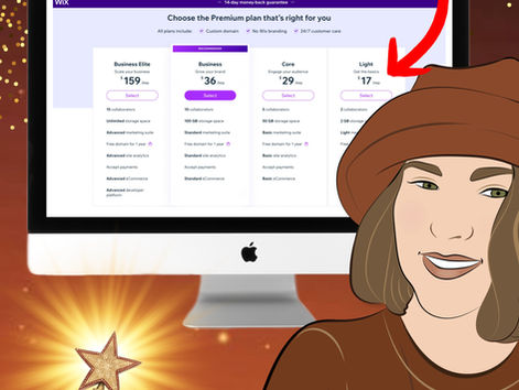 Choosing your WIX website plan