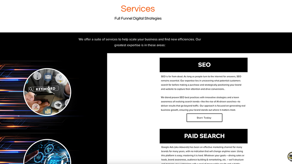 Services page design for Hwy 1 Seaford, DE