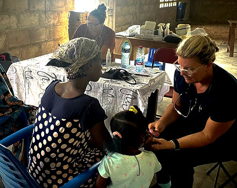 missionary and children
