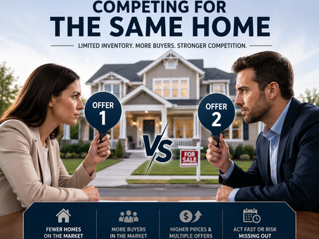 Home buyers competing for the same house.