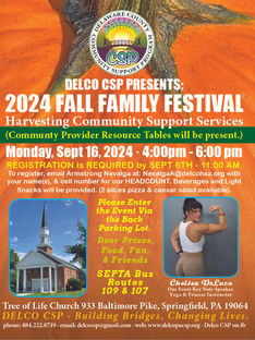 DELCO CSP 2024 Fall Family Festival - Event Registration Flier