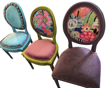 Joanne's ready-made original redesigned chairs.