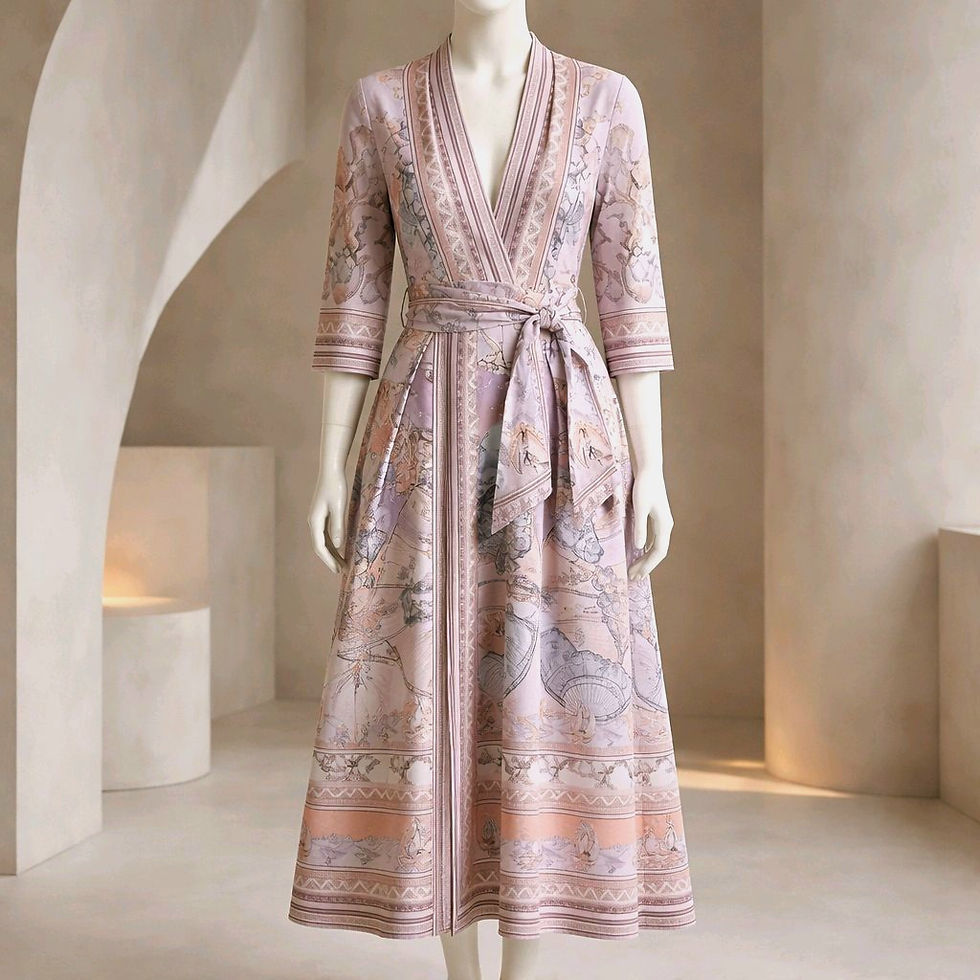 Miniatură: rochie dama roz pudrat samira midi floral