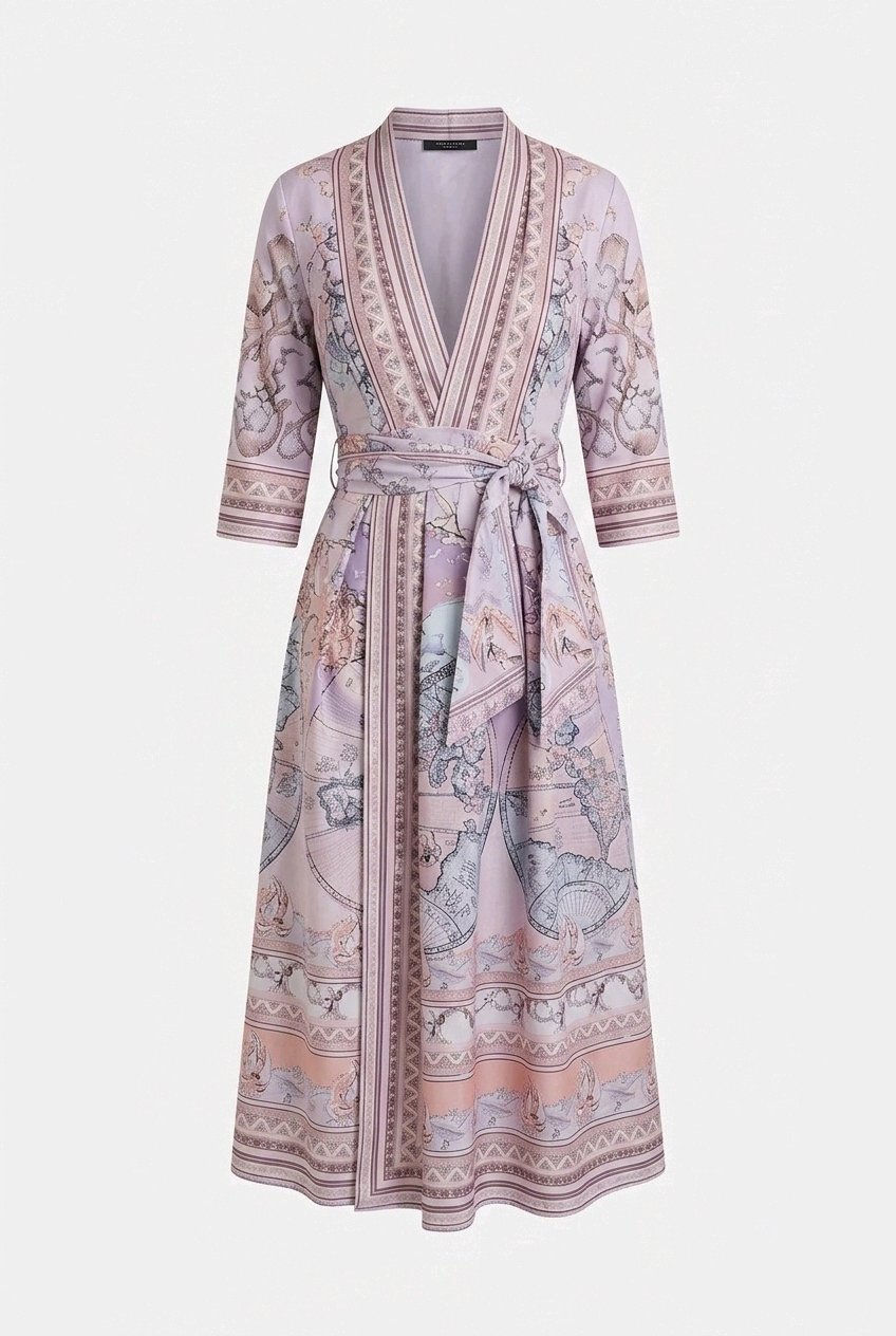 Miniatură: rochie dama roz pudrat samira midi floral
