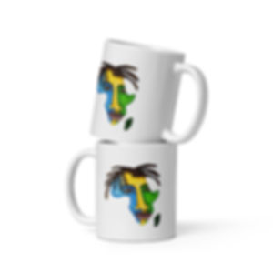 Face of Africa White mug