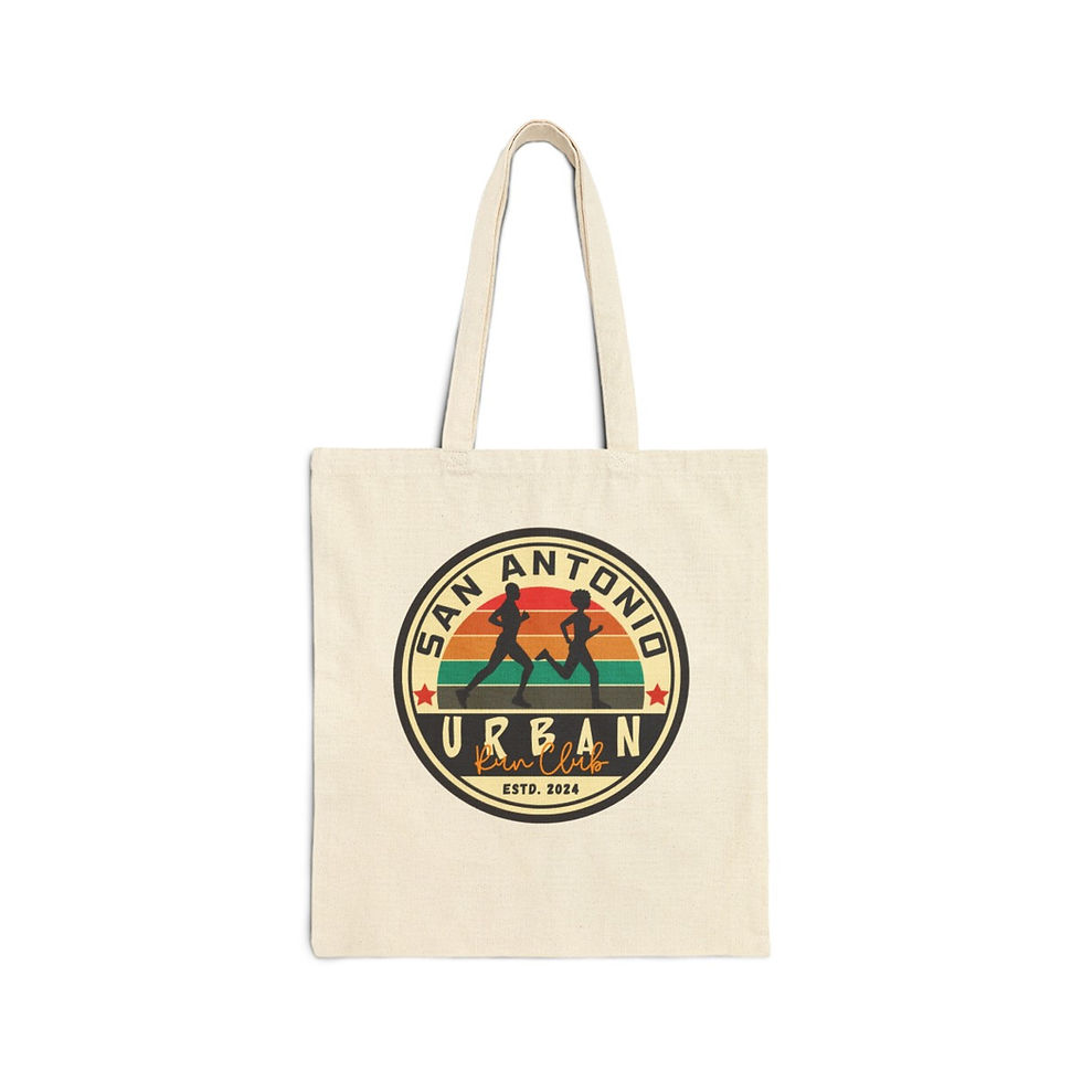 Thumbnail: Urban Run Club Cotton Canvas Tote Bag
