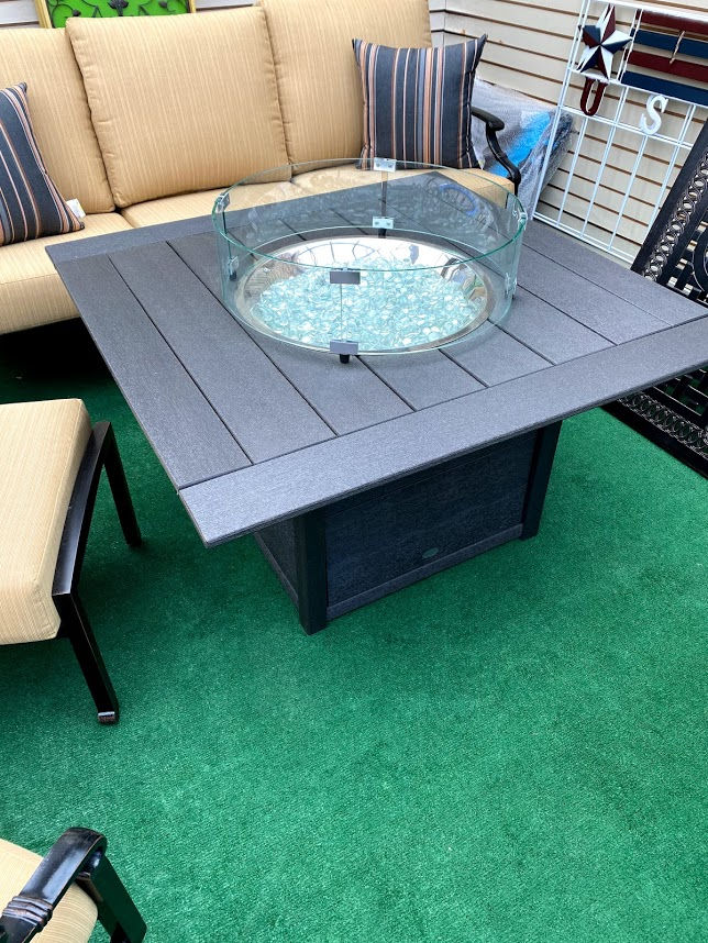 Thumbnail: POLYWOOD Square 42" Fire Pit Table In Vintage Coffee
