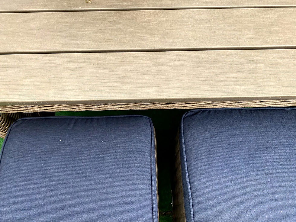Thumbnail: 9pc Resin Wicker Sectional In Indigo ( CONTACT FOR PRICING )