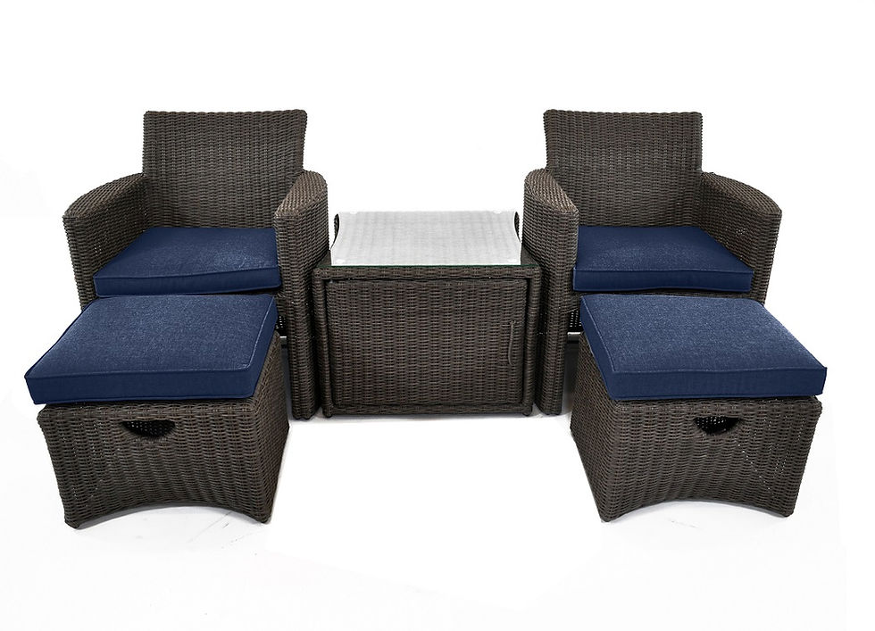 Thumbnail: 5pc Resin Wicker Seating ( CONTACT FOR PRICING )