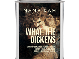What The Dickens çay kutusunda Shakespeare’in muzip orman ruhu Puck’ı gösteren vintage illüstrasyon