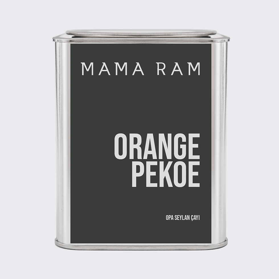 Orange Pekoe – Güçlü ve Zengin Siyah Çay, yoğun ve maltlı lezzetiyle. Teneke kutuda.