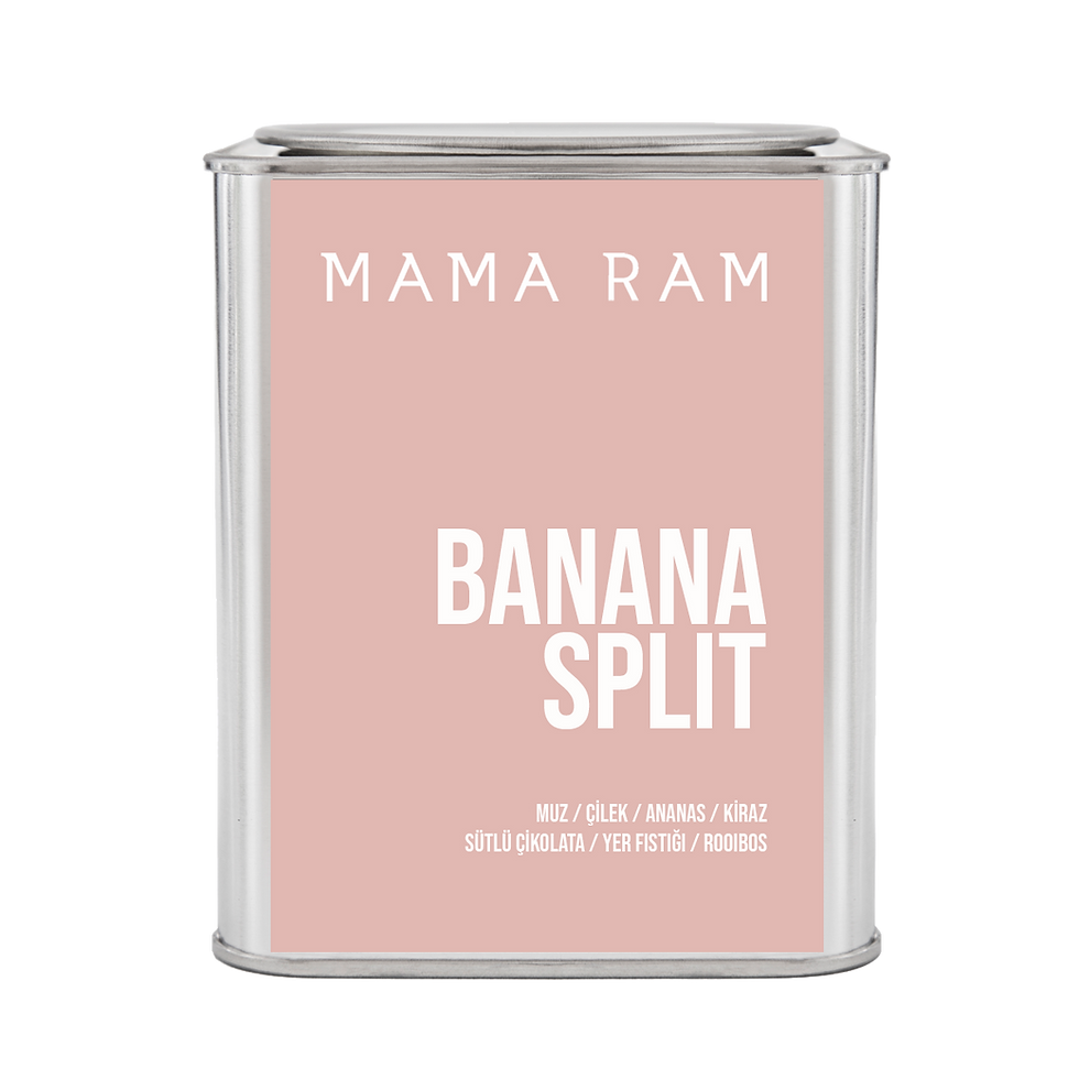 Mama Ram Banana Split muzlu ve tropikal meyveli çay, 170 g teneke kutu