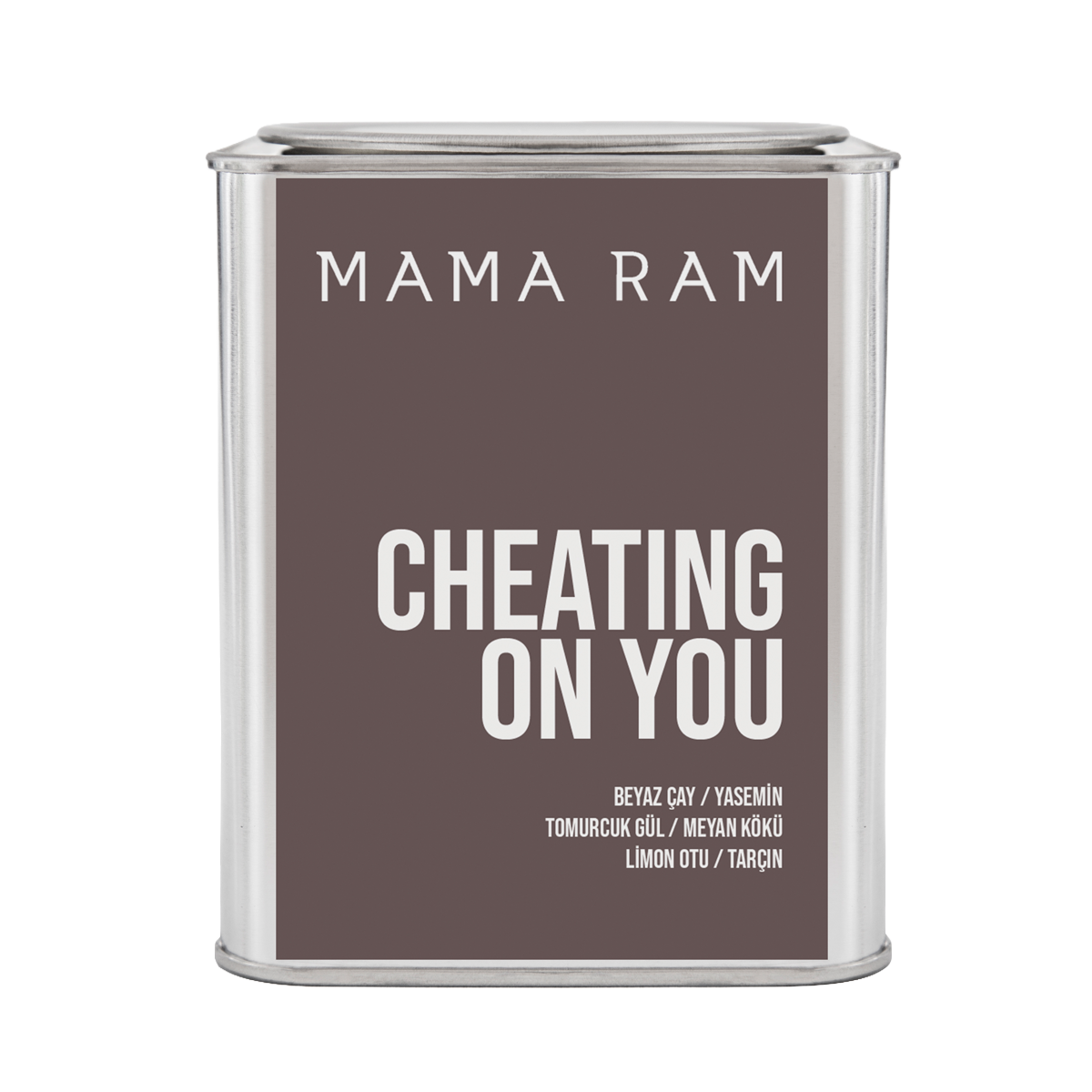 Mama Ram Cheating On You çiçeksi ve baharatlı beyaz çay, 40 g teneke kutu