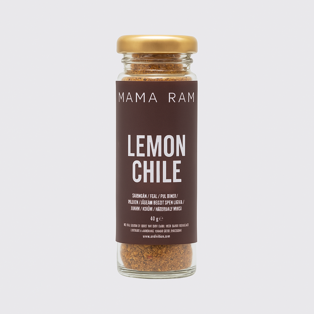 Mama Ram Lemon Chile Baharatı – ekşi ve acı tatların dengelendiği, limonlu ve isli aromalı özgün baharat